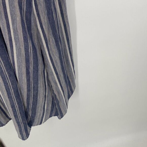 New Splendid Chambray‎ Multi Stripe Tulip Sleeve Wrap Dress Size Small - Picture 14 of 16